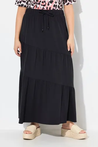 Ulla Popken Midirock Maxi-Jerseyrock mit Volantstufen von Ulla Popken