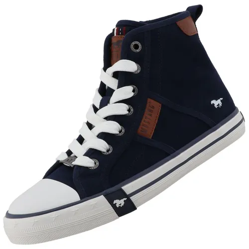 MUSTANG Damen Low-Top Sneaker – Bequeme Schnürschuhe für jeden Tag in Blau, Größe 41 EU - Stylische Low-Top Sneaker für Frauen, ideal für Freizeit und Alltag. Mit atmungsaktivem Obermaterial und rutschfester Gummisohle für optimalen Komfort.