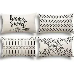 Kissenbezüge 4er Set Leinen Dekokissen 30x50cm Creme - Stylisches 4er Set Kissenbezüge aus hochwertigem Leinen, ideal für eine gemütliche Sofa-Gestaltung. Pflegeleicht und langlebig für jeden Wohnraum.