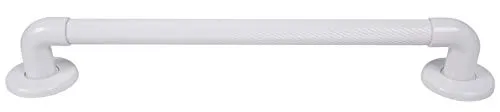 Alberts 141042 Haltegriff | in den Ausführungen geriffelt oder ergonimsch | aus Kunststoff | Weiß | Grifflänge 462 mm