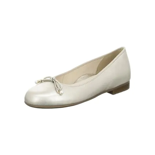 ARA Damen SARDINIA Ballerina, PLATIN, 39 - Bequeme Hausschuhe mit High Soft Technologie für optimalen Tragekomfort und stilvolles Design.