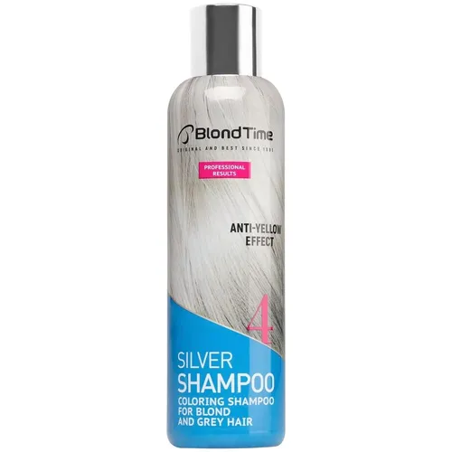 Blond Time Silber Shampoo Anti Gelbstich Silbershampoo No Yellow grau blond Haar