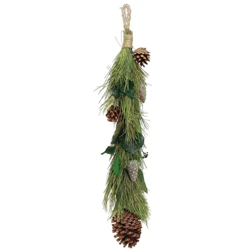 Weihnachtliche Hängedeko Kiefer & Eukalyptus Zapfen 60cm - Dekoration im Skandi Landhaus Stil, perfekt für festliche Akzente und eine gemütliche Atmosphäre.