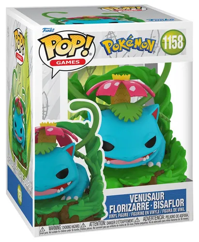Funko! - Funko POP Premium Pokemon Venusaur - Sammlerstück der beliebten Funko POP Figuren. Detailreich und ideal zum Ausstellen in jedem Raum. Perfekt für Fans und Sammler von Pokémon und anderen Kultfiguren.