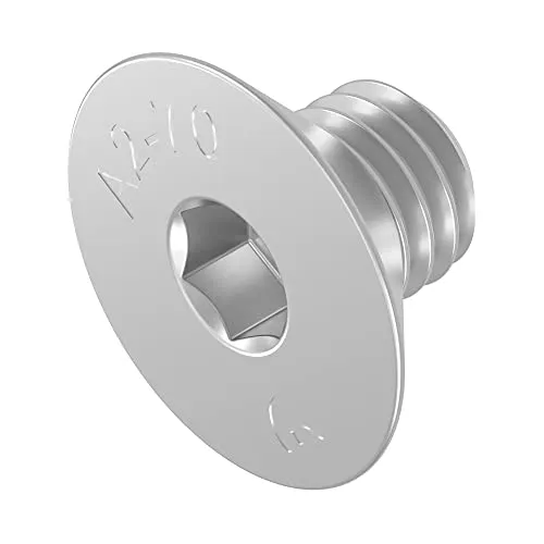 SECCARO Senkschraube M4 x 6 mm, Edelstahl V2A VA A2, DIN 7991 / ISO 10642, Innensechskant, 20 Stück