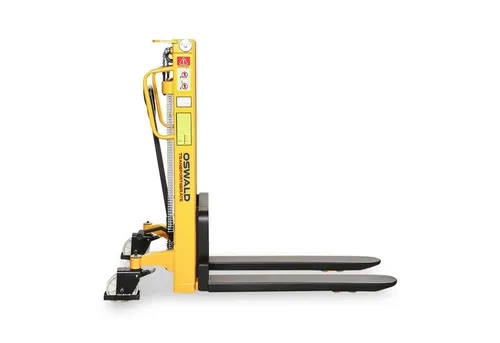 OSWALD Transportgeräte Gabelhubwagen Hochhubwagen HH1020 - 1 t Tragkraft - Hubwagen für hohe Lasten mit 2.000 mm Hubhöhe, ideal für enge Lagerplätze und ohne Staplerschein bedienbar. Perfekt für effiziente Palettenverladung!