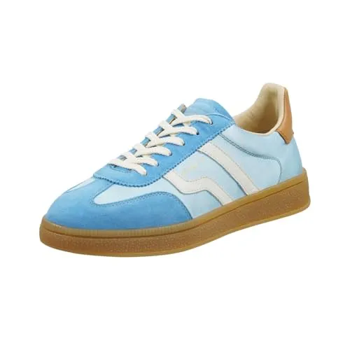 GANT FOOTWEAR Damen CUZIMA Sneaker, blau, 39 EU - Damen-Sneaker mit stylishen Textil- und Leder-Details, ideal für trendbewusste Frauen, die Komfort und Eleganz suchen.