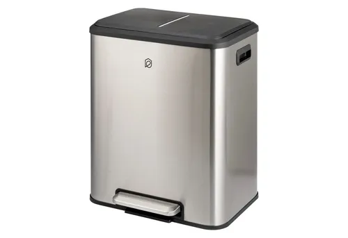 eluno Treteimer mit 2 Fächern, 15 Liter - Haushaltszubehör: Praktisches Mülltrennsystem mit zwei herausnehmbaren 15 Liter Inneneimern und Soft-Close Deckel für leises Schließen.