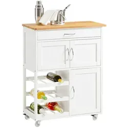 SoBuy Küchenwagen in Weiß, 67x87x38 cm in weiß von SoBuy