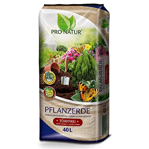 Pro Natur Pflanzerde 40 Liter torffrei NEU mit TIMPOR® Holzfaser & Mykorrhiza Kulturen