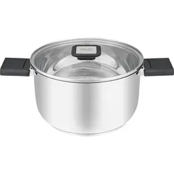 RESTO Kitchenware Kochtopf Anser, 2-tlg. Edelstahl, energiesparend & spülmaschinenfest - Eleganter 2-tlg. Kochtopf aus Edelstahl mit klappbaren Griffen. Ideal für alle Herdarten, inklusive Induktion. Praktisch mit integrierter Messskala für effizientes Kochen.