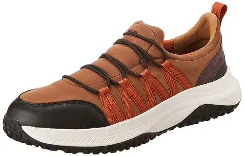 Geox Damen D OLIVIERA + Grip A Sneaker, Toffee/Black, 37 EU - Damen-Sneaker mit flacher Absatzform und mittlerer Schuhweite, ideal für den Alltag und bequem durch das atmungsaktive Material.