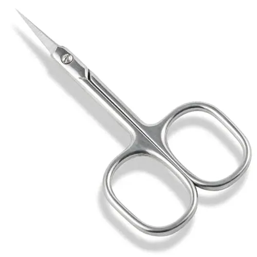 Nagelhautschere Extra Fein 1mm Longivia® aus Edelstahl Hautschere für maniküre oder pedicure Nagelhaut Schere Scharf Cuticle Nail Scissors Silhouettenschere Haut und Nagel Fingernagelschere