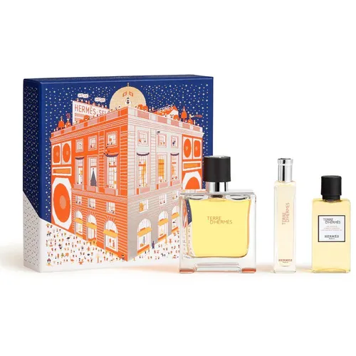 HERMÈS Terre d’Hermès Parfum Set – Geschenkset für Herren - Entdecken Sie das HERMÈS Terre d’Hermès Parfum Set: Enthält Parfüm, Duschgel und ein praktisches Reisespray. Perfekt zum Verschenken und für eine stilvolle Körperpflege-Routine.