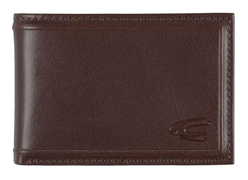 camel active Wood Herren Portemonnaie - Slim Wallet mit RFID-Schutz, Braun - Elegantes Herren-Portemonnaie aus hochwertigem Leder mit RFID-Schutz. Ideal für den Alltag mit Platz für Karten, Münzen und Scheine. Maße: 10.5cm x 7cm x 2cm.
