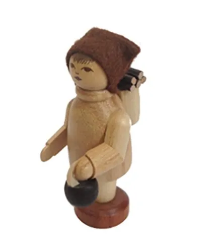 Rudolphs Schatzkiste Miniaturfigur Holzfigur Buschweibel Höhe=6,5cm NEU Seiffen Erzgebirge Dekoration Holzfiguren Weihnachten Fensterschmuck Spielzeug Deko Weihnachtsfigur