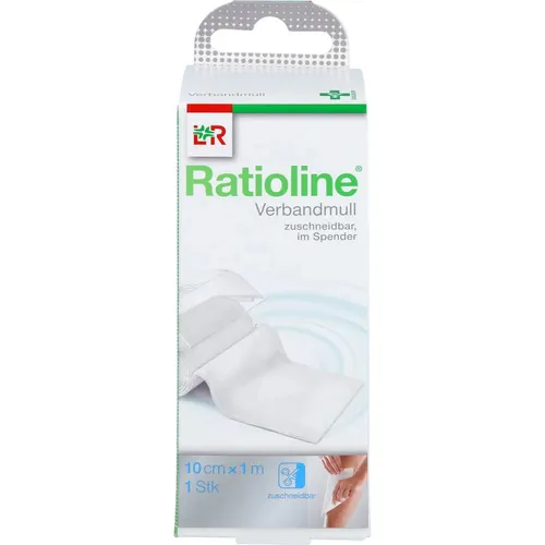 RATIOLINE acute 10 cmx1 m Verbandmull gerollt 1 St PZN 01805036