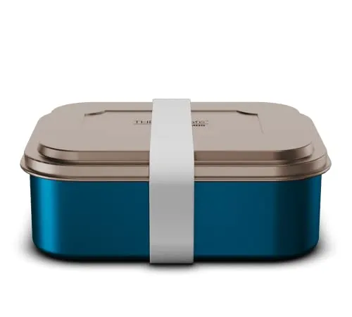 ThermoCafé by THERMOS SANDWICH BOX 0,80 l - Teal Edelstahl Brotdose - Lunch-Box aus rostfreiem Edelstahl, spülmaschinenfest und ideal für Schule, Uni oder Büro. Hält Snacks frisch und ist die umweltfreundliche Alternative zu Plastik.