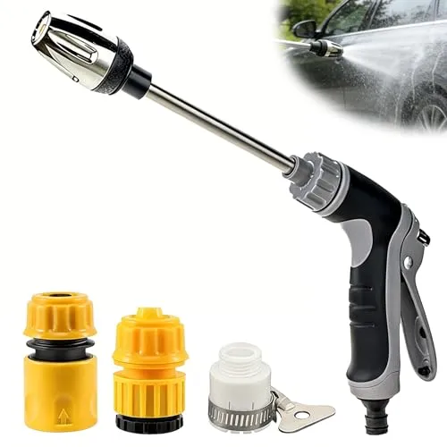 DASHUI Power Hochdruckpistole für Gartenschlauch, Hochdruck-Wasserpistole mit Zubehör für Autowäsche, Garten & Terrassenreinigung