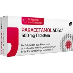 Paracetamol Adgc 500 mg Tabletten - 20 Stück - Praktische Tabletten zur Linderung von Beschwerden. Ideal für den schnellen Einsatz bei leichten Schmerzen. Einfach einzunehmen mit Flüssigkeit.