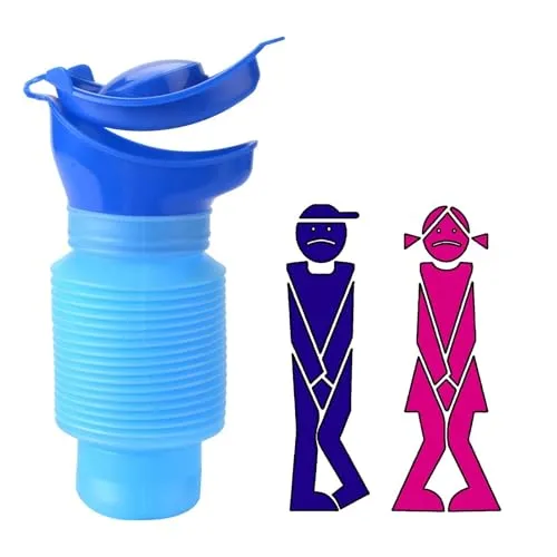 AIYONG Urinflasche Mini Urinal 750ML Schrumpfbares Urinal Mobile Toilette, Schrumpfbares Urinal, Wiederverwendbares Notfall-Urinal, PIPI Urinflasche für Camping Auto Reisen Stau Warteschlange