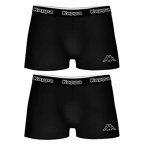 Kappa Herren 2pack Boxers 304JB30-950 Boxershorts,per Pack Schwarz (Black 304JB30-950),X-Large (Herstellergröße:XL)