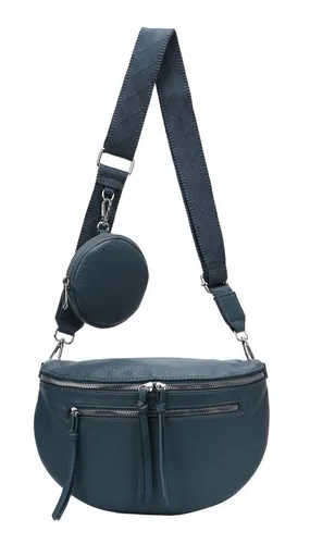 ITALYSHOP24 Schultertasche Damen Gürteltasche Umhängetasche CrossBody Schultertasche CrossOver, Brusttasche, Hüfttasche, Bodybag, Muster Taschengurt, leicht Gewicht