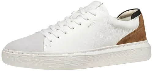 Geox Herren U DEIVEN A Sneaker, Weiß/Braun, 43 EU