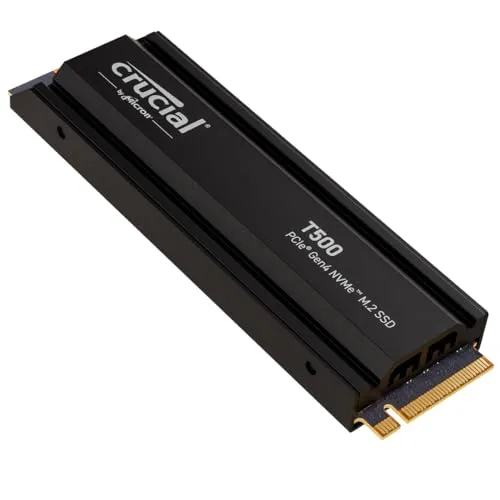 Crucial T500 SSD 1TB PCIe Gen4 NVMe M.2 - Blitzschnelle 7300 MB/s für PS5, ideal für Gamer und Content-Ersteller mit kostenlosem Adobe Creative Cloud Zugang