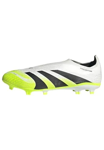 adidas Predator League Laceless Fußballschuhe - Unisex, Cloud White/Core Black - Fußballschuhe mit Hybridfeel Obermaterial und Strikescale Gummilamellen für optimalen Ballkontakt und Kontrolle auf jedem Untergrund.