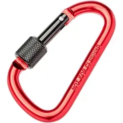 Schraubkarabiner, 75 mm rot, Aluminium