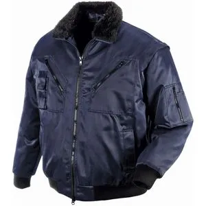 teXXor Piloten Oslo Arbeitsjacke mit abnehmbaren Ärmeln - 4-in-1 Arbeitsjacke mit abnehmbaren Ärmeln und Kragen, ideal für wechselnde Temperaturen. Ausgestattet mit 6 Taschen für Werkzeug und Zubehör.