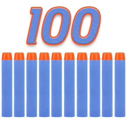 König Design Nerf Pfeile - 100 Stück Nerf Darts Nerf Munition Pfeile Dart Bullets Refill Darts Foam Pfeile für N-Strike Elite Blasters Series Hasbro Fortnite