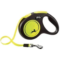 New NEON leash M 5M 25KG black neon yellow von flexi