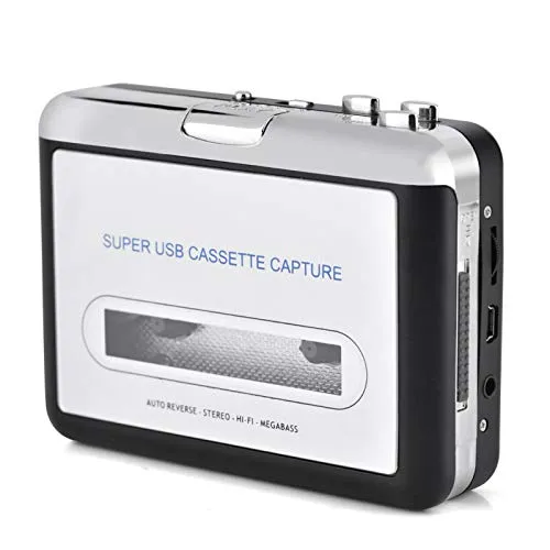 Demeras Kassettenrekorder USB Kassettenband auf PC MP3 CD Umschalter Konvertieren Sie o Musik Player mit Kopfh?rern