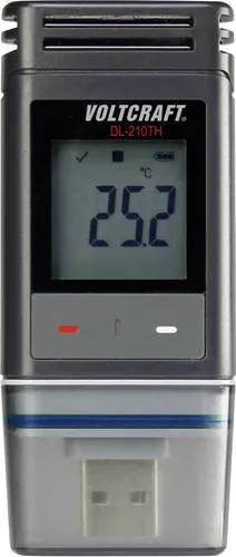 VOLTCRAFT DL-210TH-2 DL-210TH Temperatur-Datenlogger, Luftfeuchte-Datenlogger Messgröße Temperatur, Luftfeuchtigkeit -30 bi