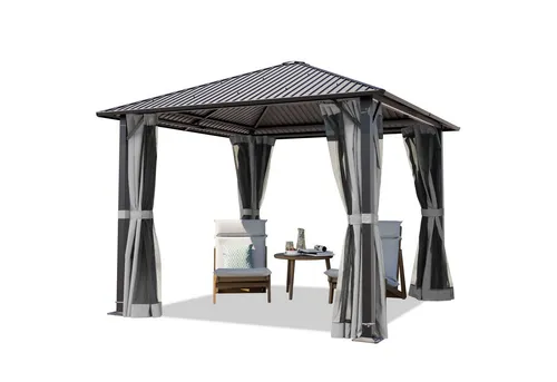 TOOLPORT Moonlight 3x3 m Hardtop-Gartenpavillon von Toolport