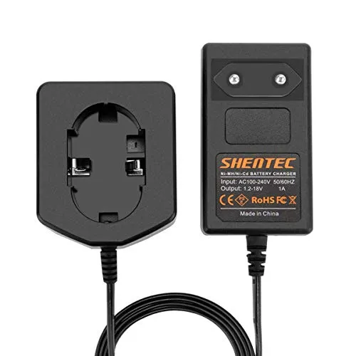 Shentec 1,2V-18V Akku Ladegerät UC18YG Kompatibel mit Hitachi Akku NI-MH/NI-Cd 7,2V 9,6V 12V 14,4V 18V Pod Akku (Nicht für Li-Ionen)