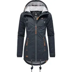 Ragwear Damen Winterjacke Zuzka Navy 3XL - Funktionsjacke, wasserdicht und windabweisend, ideal für kalte Tage mit kuscheligem Teddyfleece-Futter und verstellbarer Kapuze.