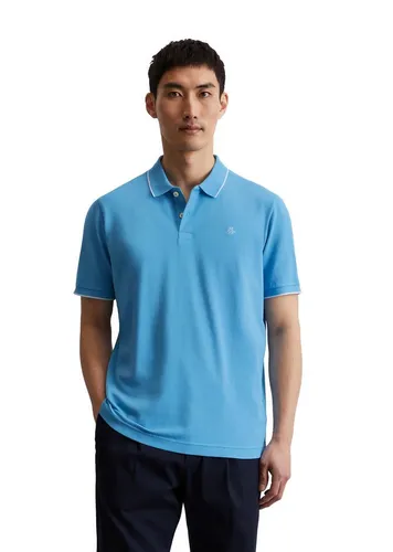 Poloshirt MARC O'POLO Herren, azure blau - Klassisches Herren Poloshirt von Marc O'Polo aus geschmeidigem Jersey mit elastischem Komfort. Kurzarm, regular fit und kontrastfarbene Details – ideal für lässige Outfits.