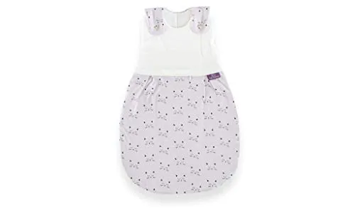 Träumeland Außenschlafsack LIEBMICH Schmusekatze 56/62 - Baby Schlafsäcke mit doppelt regulierbarer Belüftung für ein gesundes Schlafklima, antimon- und schadstoffgeprüft, mitwachsend durch verstellbare Träger.