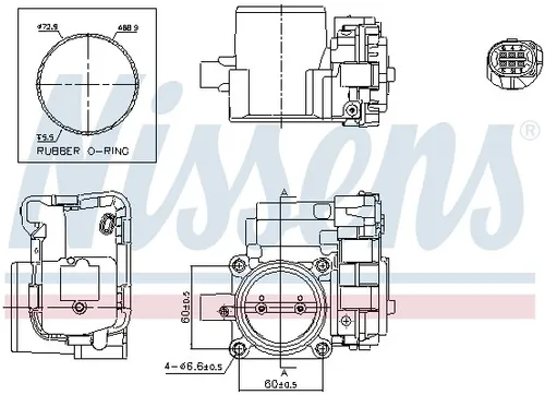 Nissens Drosselklappenstutzen ** FIRST FIT ** 955054 - Autoteile, hochwertiger Drosselklappenstutzen für optimale Motorleistung und perfekte Passform.