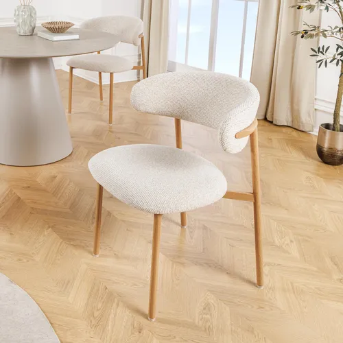 riess-ambiente Polsterstuhl BELFORT beige/natur