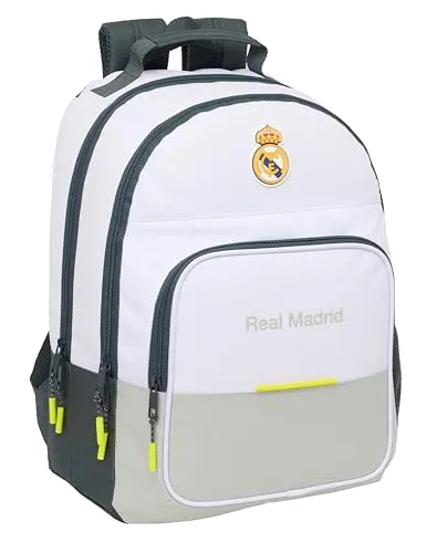 Safta Real Madrid EQUIPACIÓN 25/26 Schulrucksack in weiß von Safta