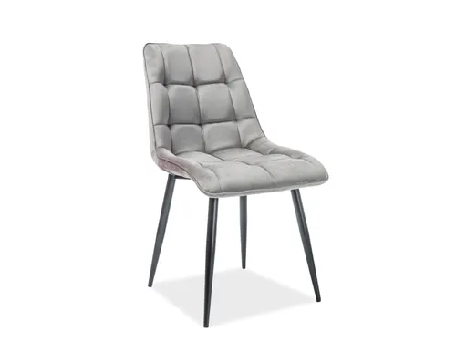Stuhl Chic Velvet Grau Samtstoff - Polst