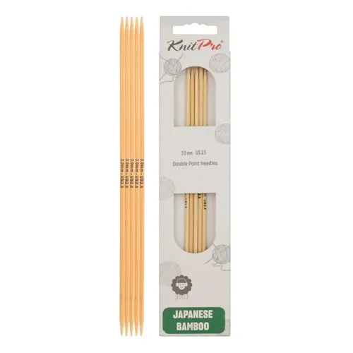 KnitPro K22105 Strumpfstricknadeln, Bamboo, Natur, 15 x 0.3 x 0.3 cm, 5