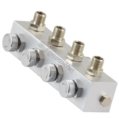 Agora-Tec® Airbrush Druckluftverteiler 4-fach von Agora-Tec