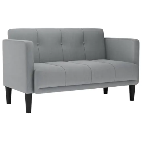 vidaXL Zweisitzer-Sofa Hellgrau 111 cm von vidaXL
