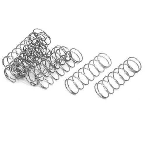 10x Druckfeder 304 Edelstahl 0,8mmx14mmx45mm Silberton