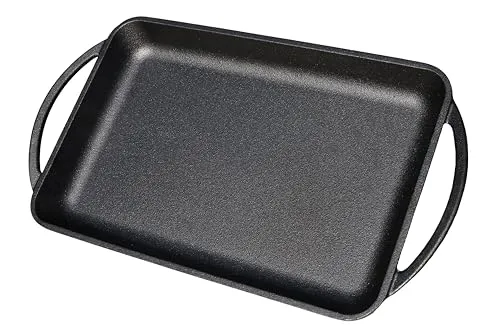 Kitchenbear Grillplatte aus Gusseisen mit Silikonmatte – ideal für Induktion und Grill